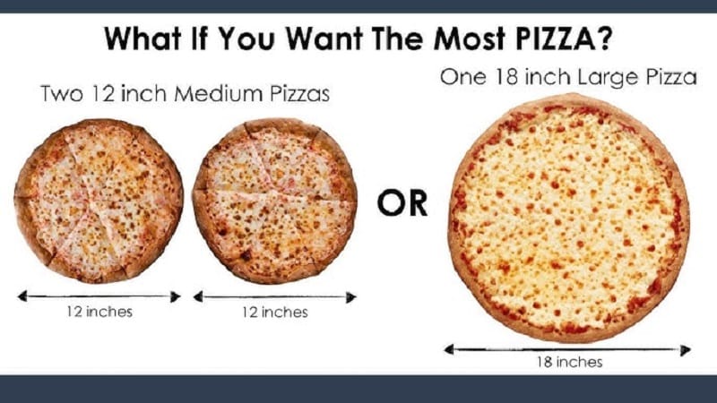 How Much Bigger Is An 18 Pizza Than A 14